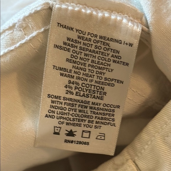 Imogene and Willie L Palmore ivory White Casual Pants great pre owned condition - Picture 9 of 10